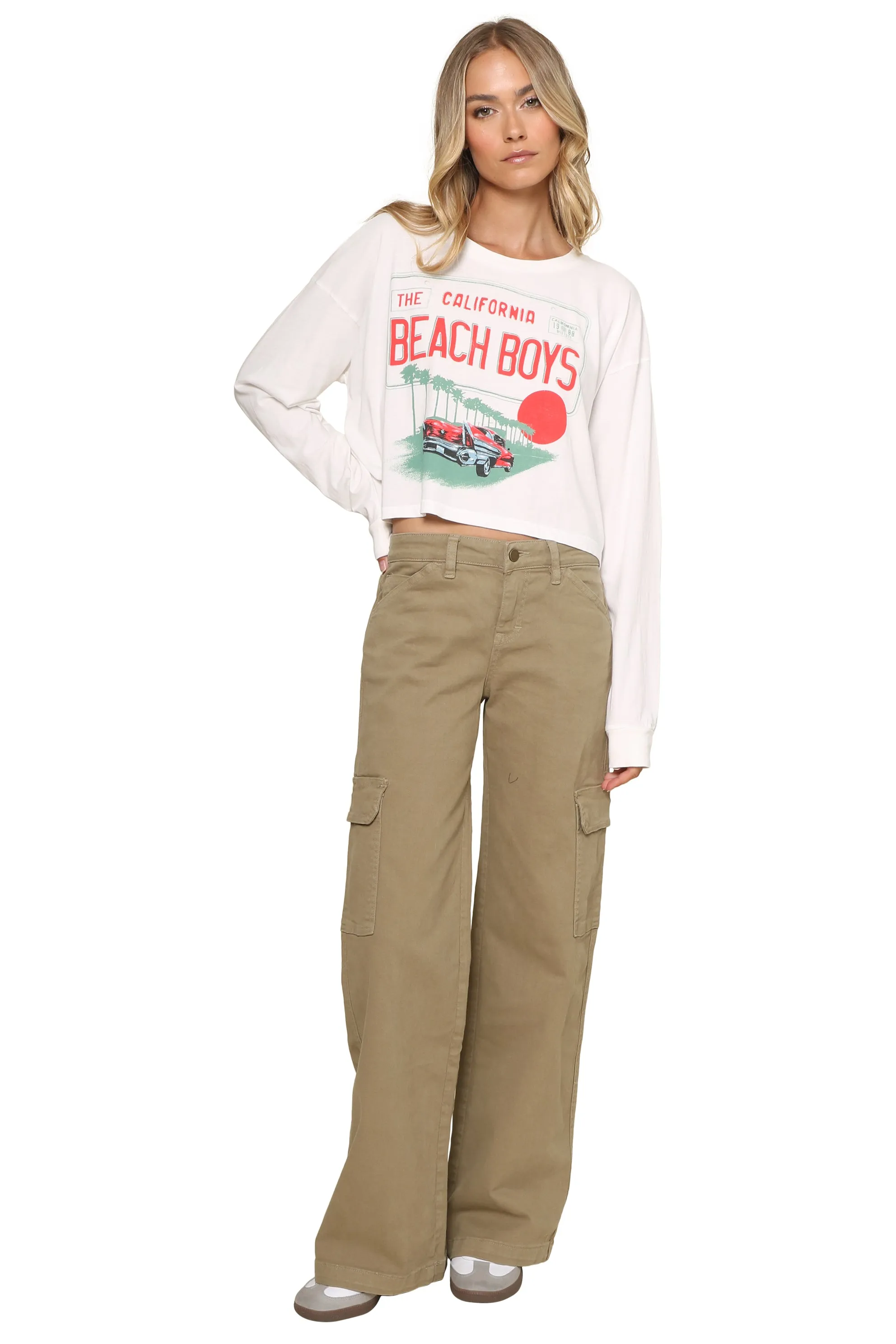 The Beach Boys Long Sleeve Crop Top