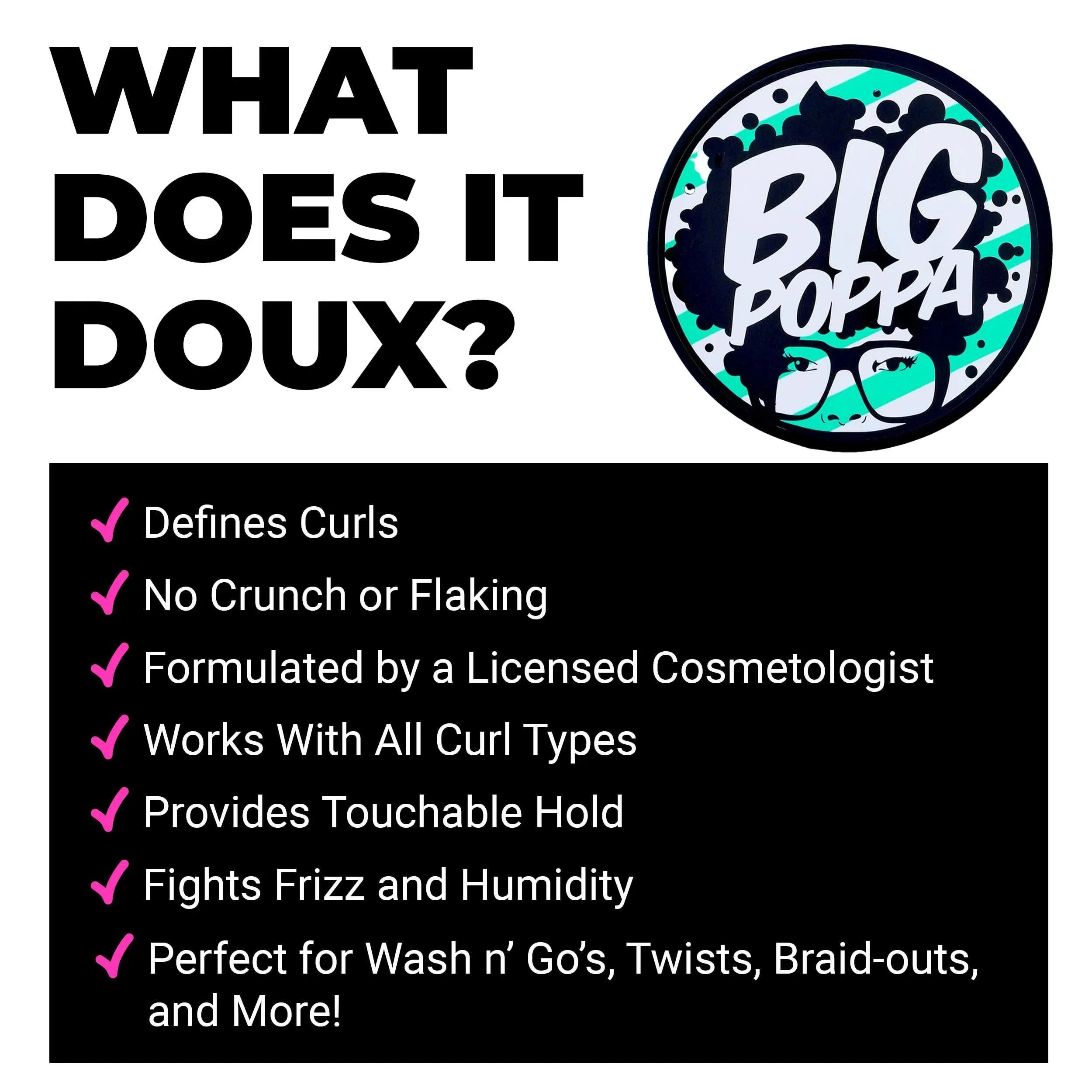 The Doux Big Poppa Defining Gel for All Curl Types - 16 oz