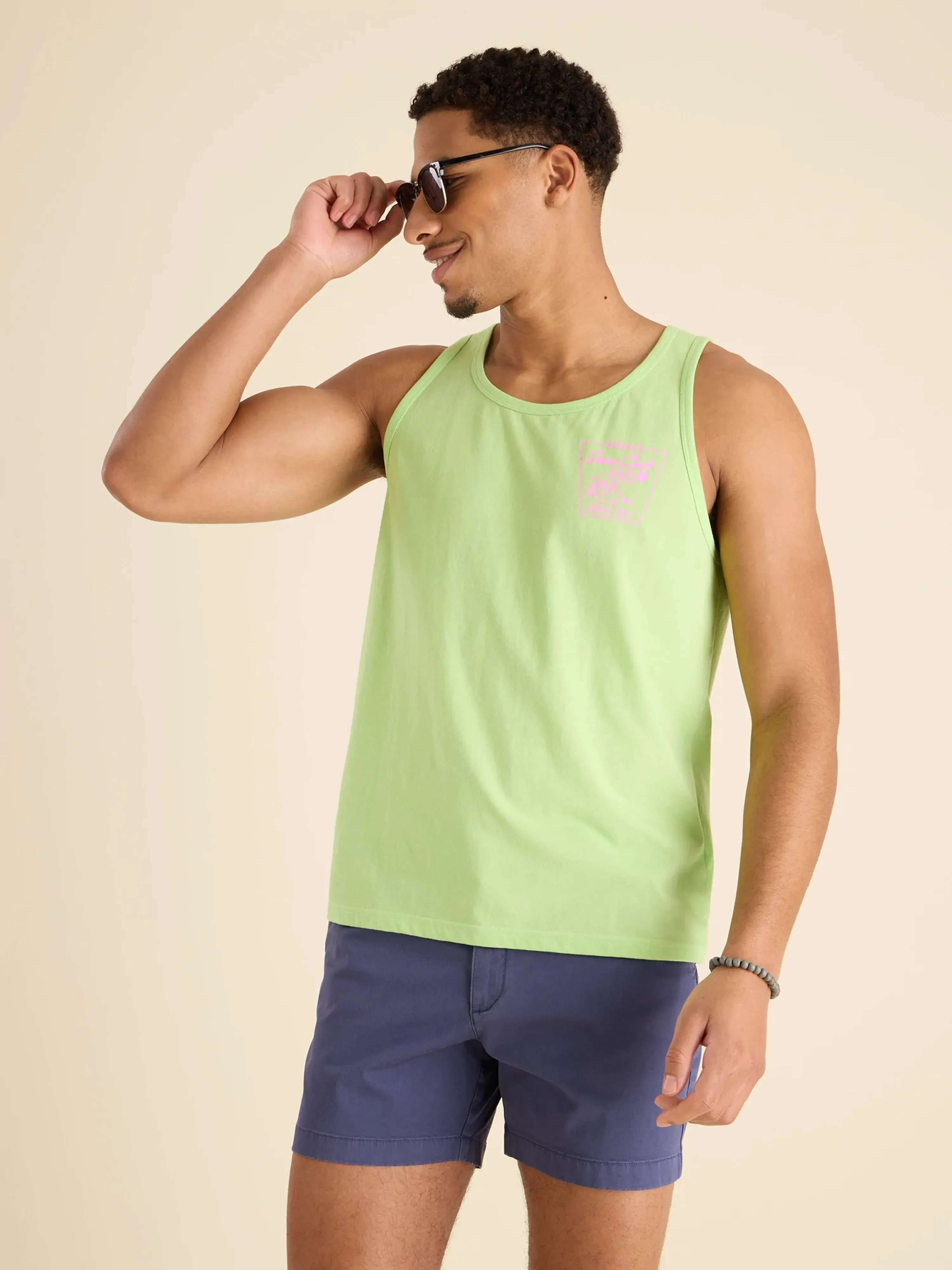 The Sun Club (Non Pocket Graphic Tank) - Green