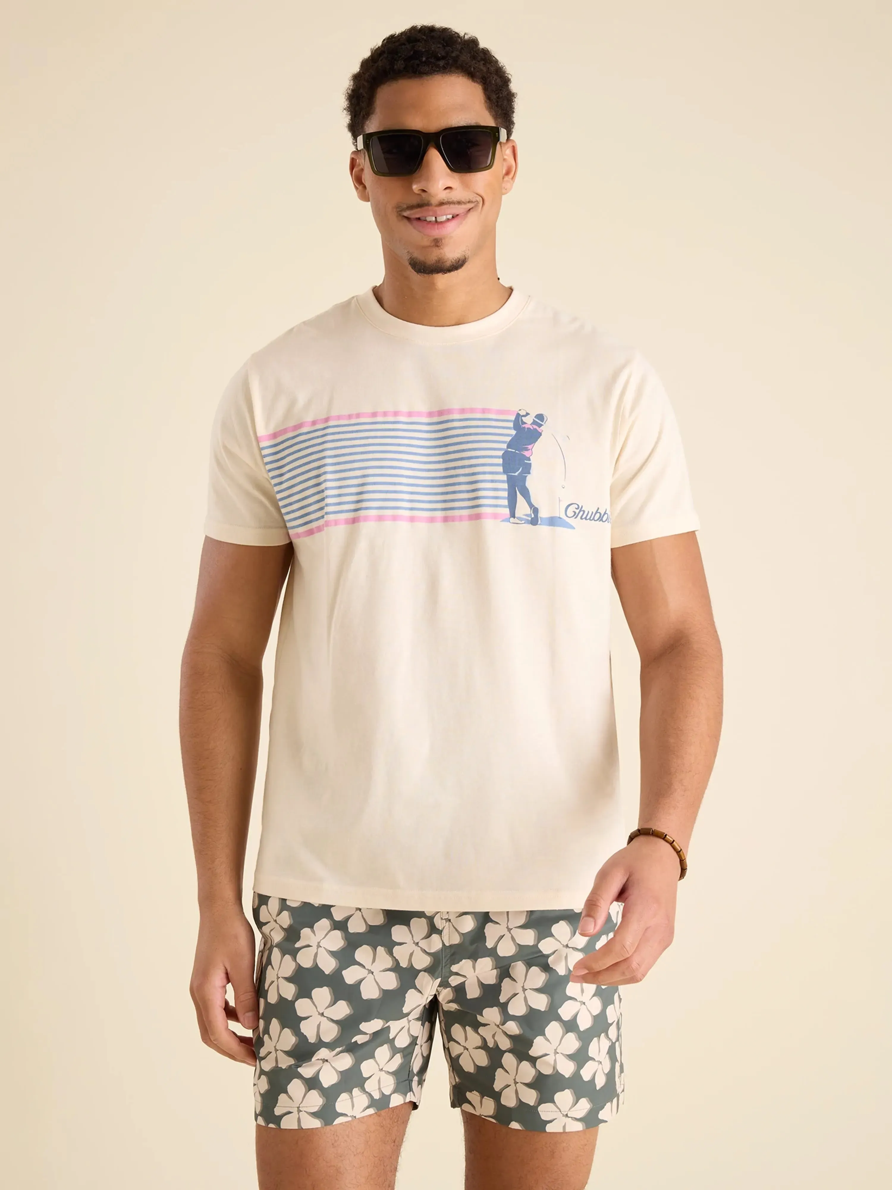 The Tee Time (Non Pocket Graphic T-Shirt) - Oatmeal Heather