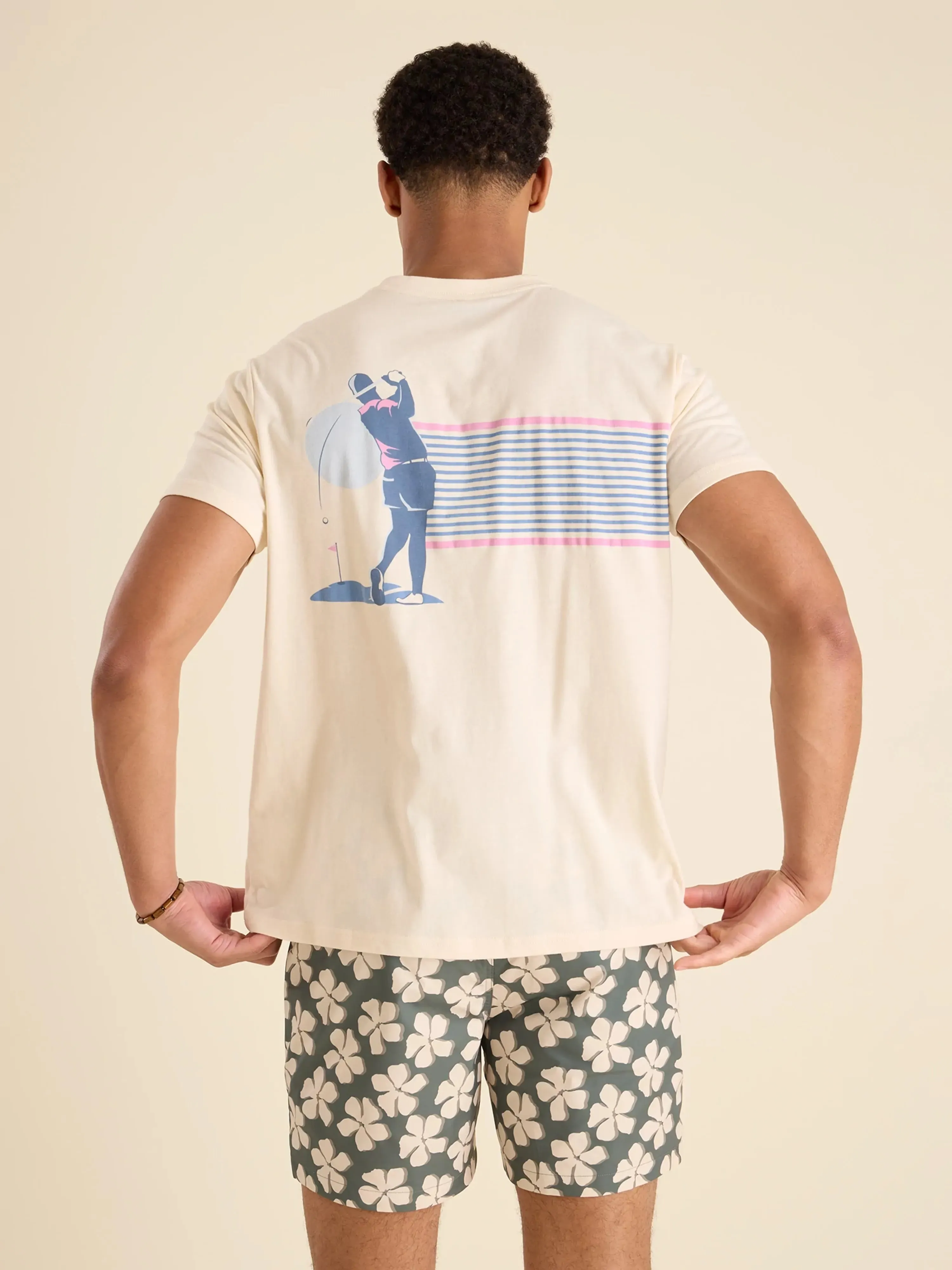 The Tee Time (Non Pocket Graphic T-Shirt) - Oatmeal Heather