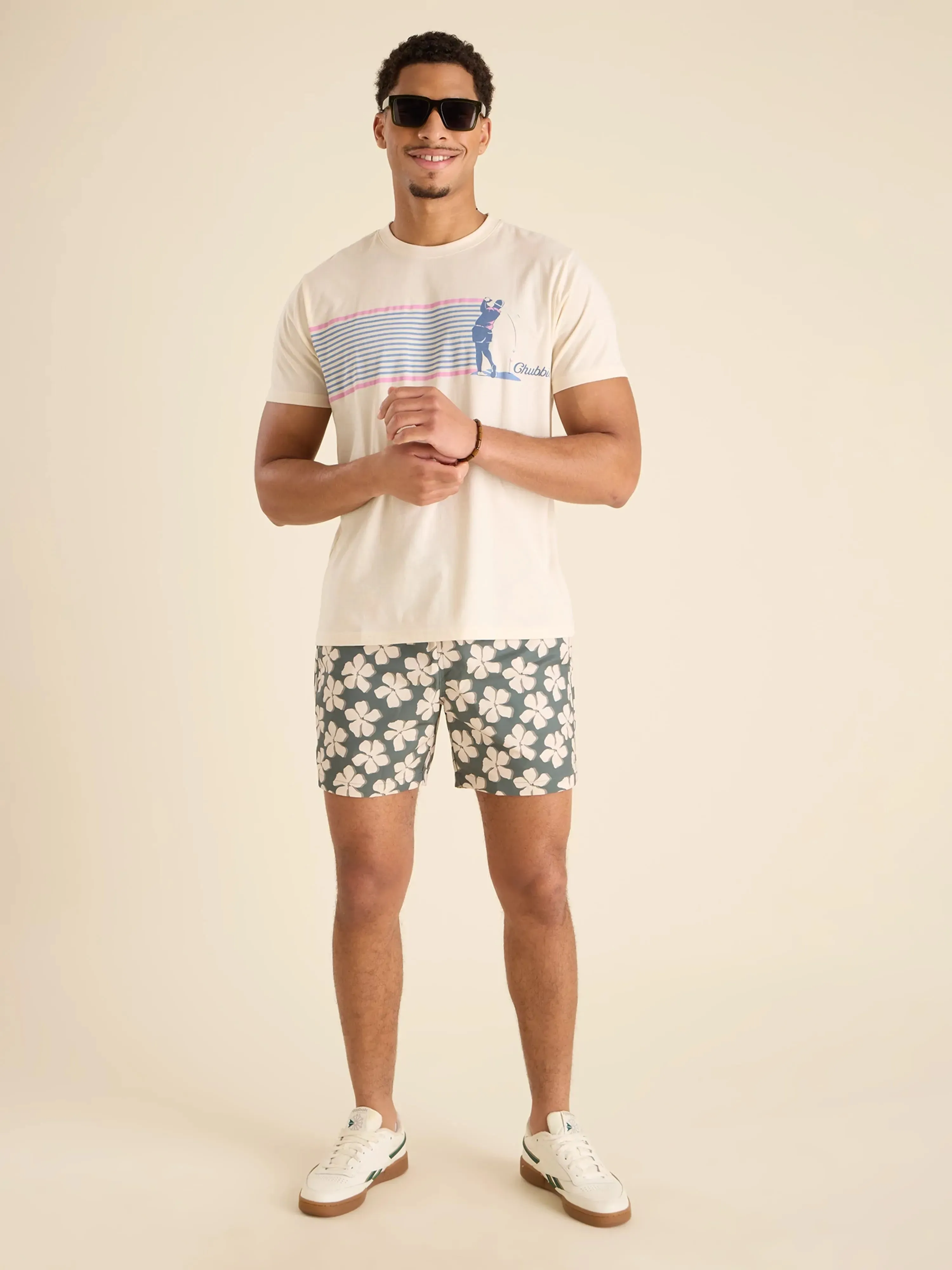 The Tee Time (Non Pocket Graphic T-Shirt) - Oatmeal Heather