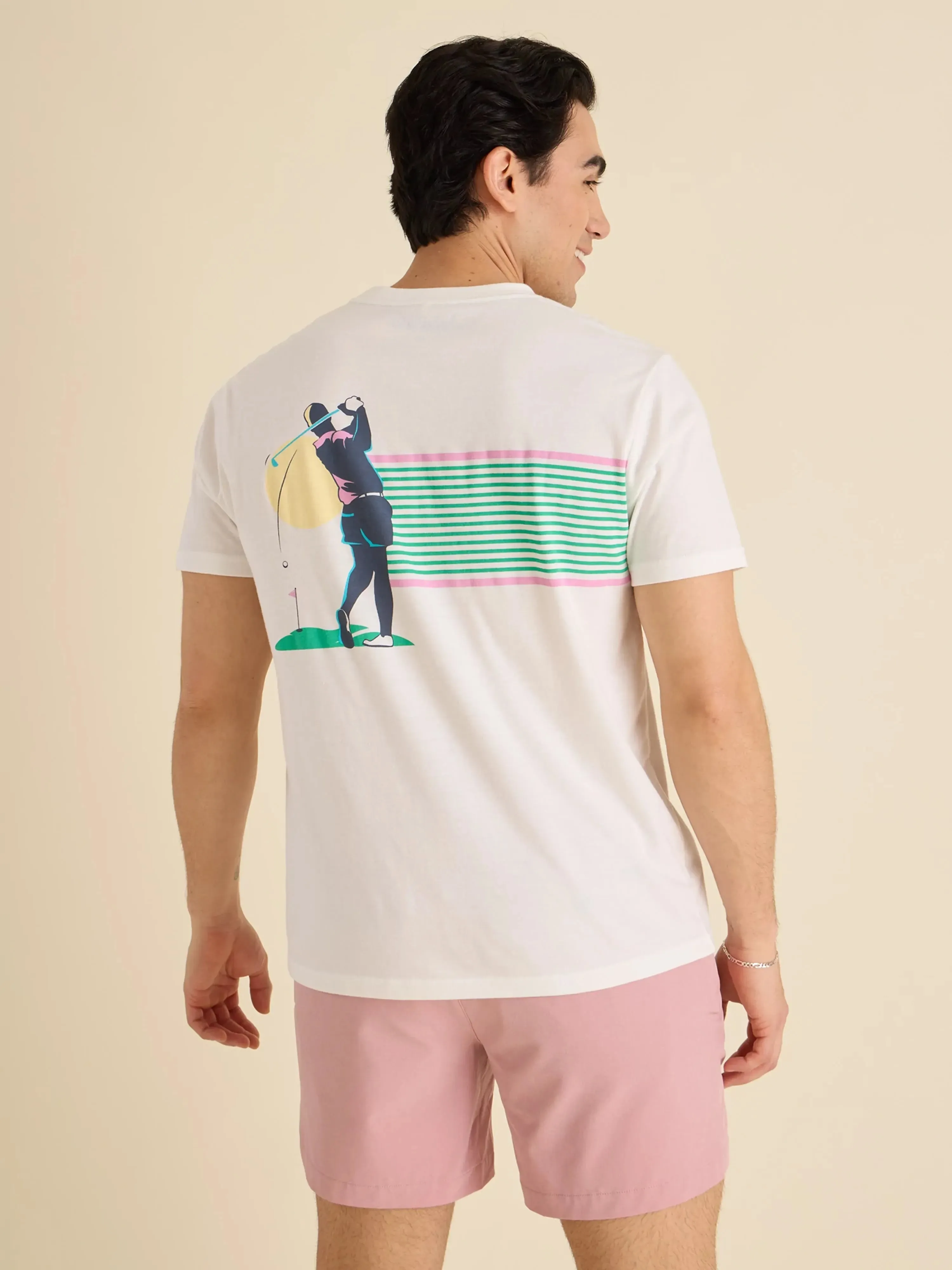 The Tee Time (Non Pocket Graphic T-Shirt) - White