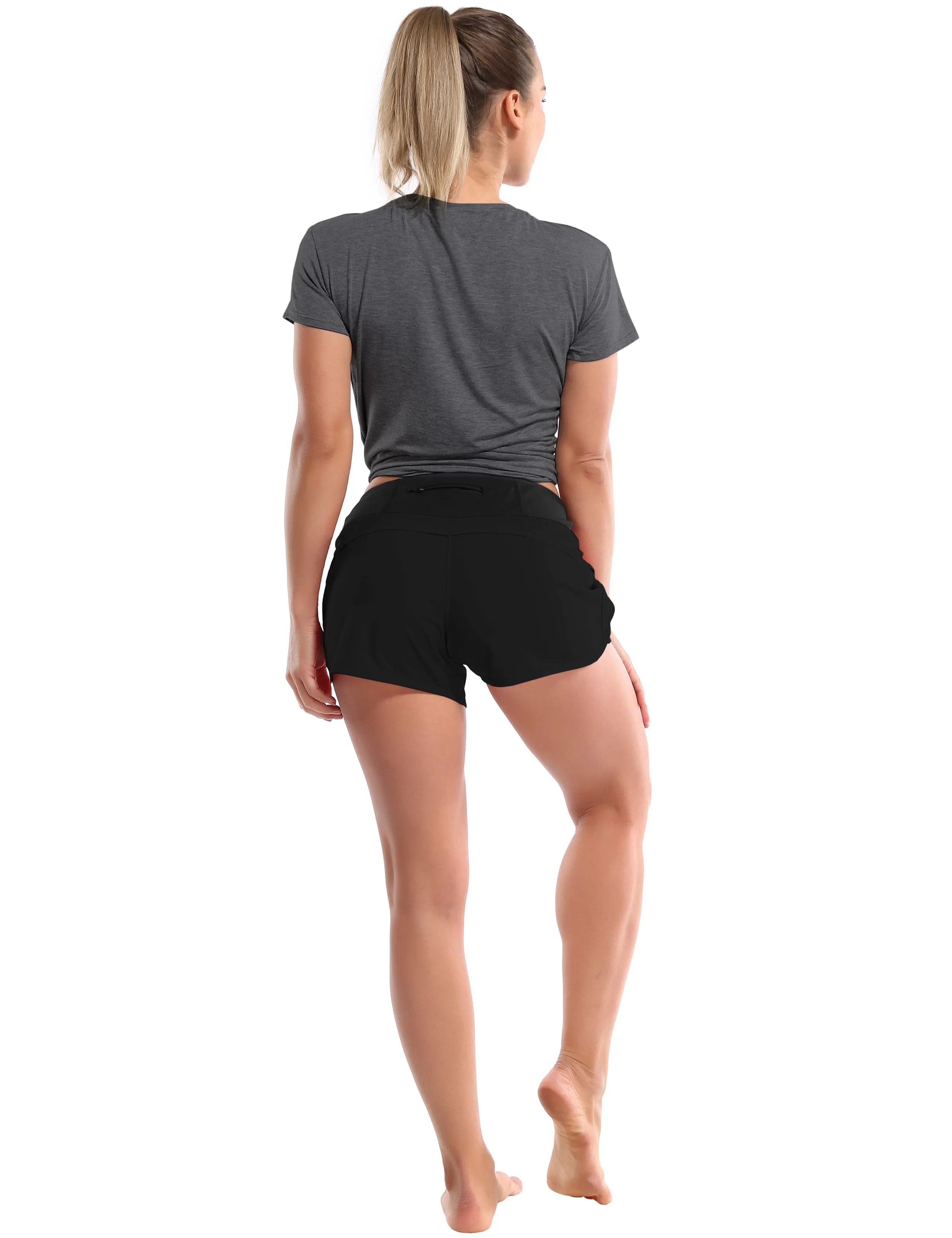 Tie Up Crop Top Short Sleeve T-Shirt heathercharcoal ins_Plus Size