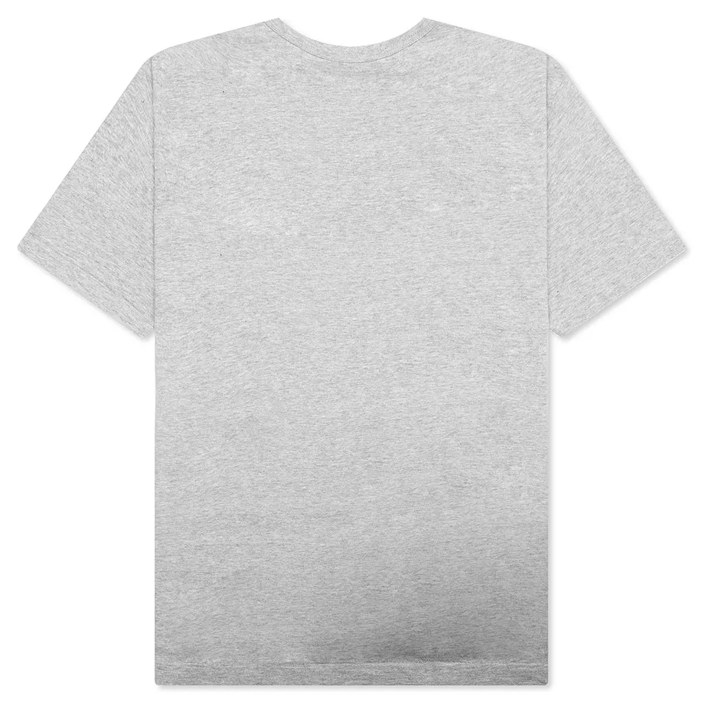 Tri Red Heart Logo Print T-Shirt - Grey