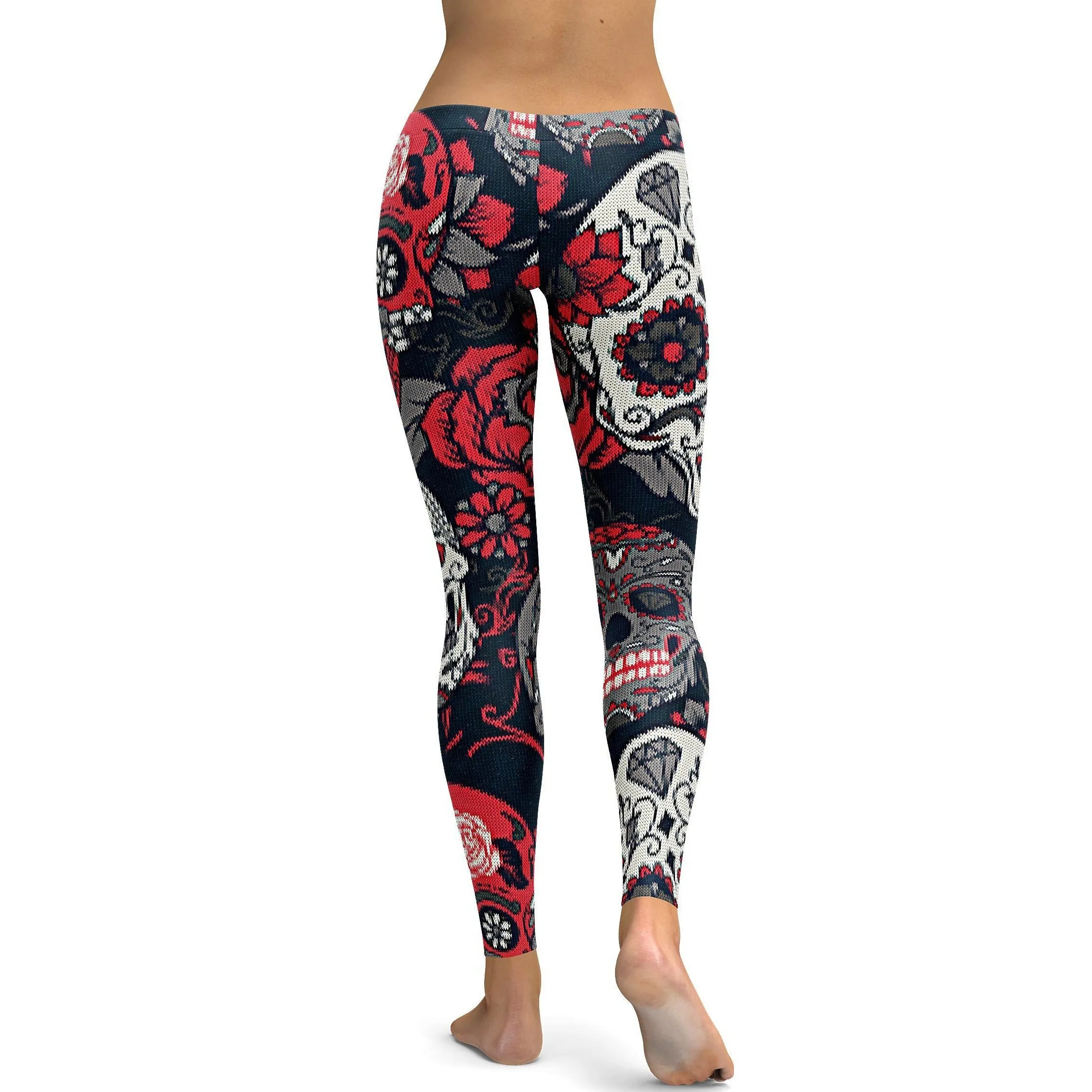 Ugly Christmas -  Pink Sugar Skull Leggings