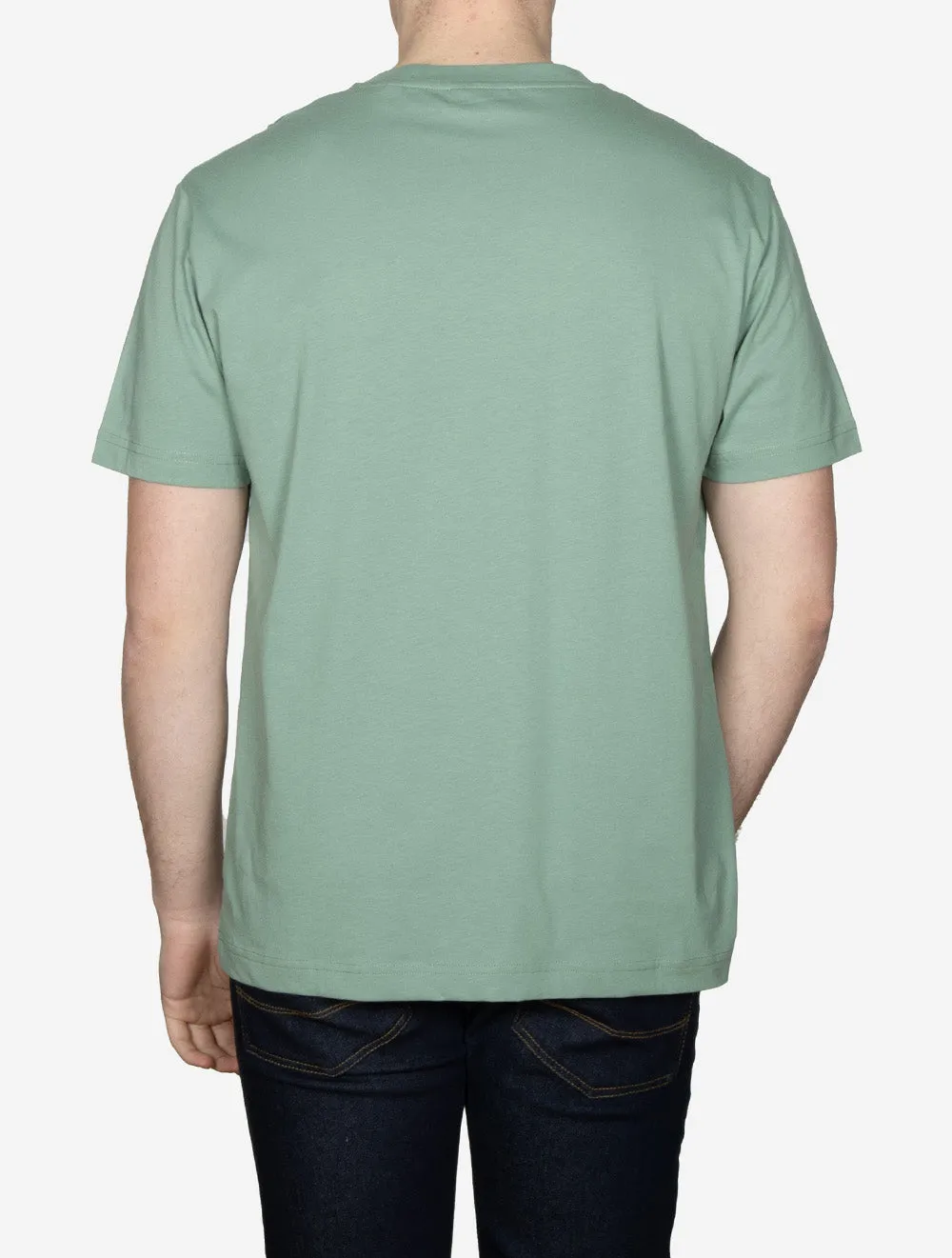 USA Sailing Print Graphic T-Shirt Kalamata Green