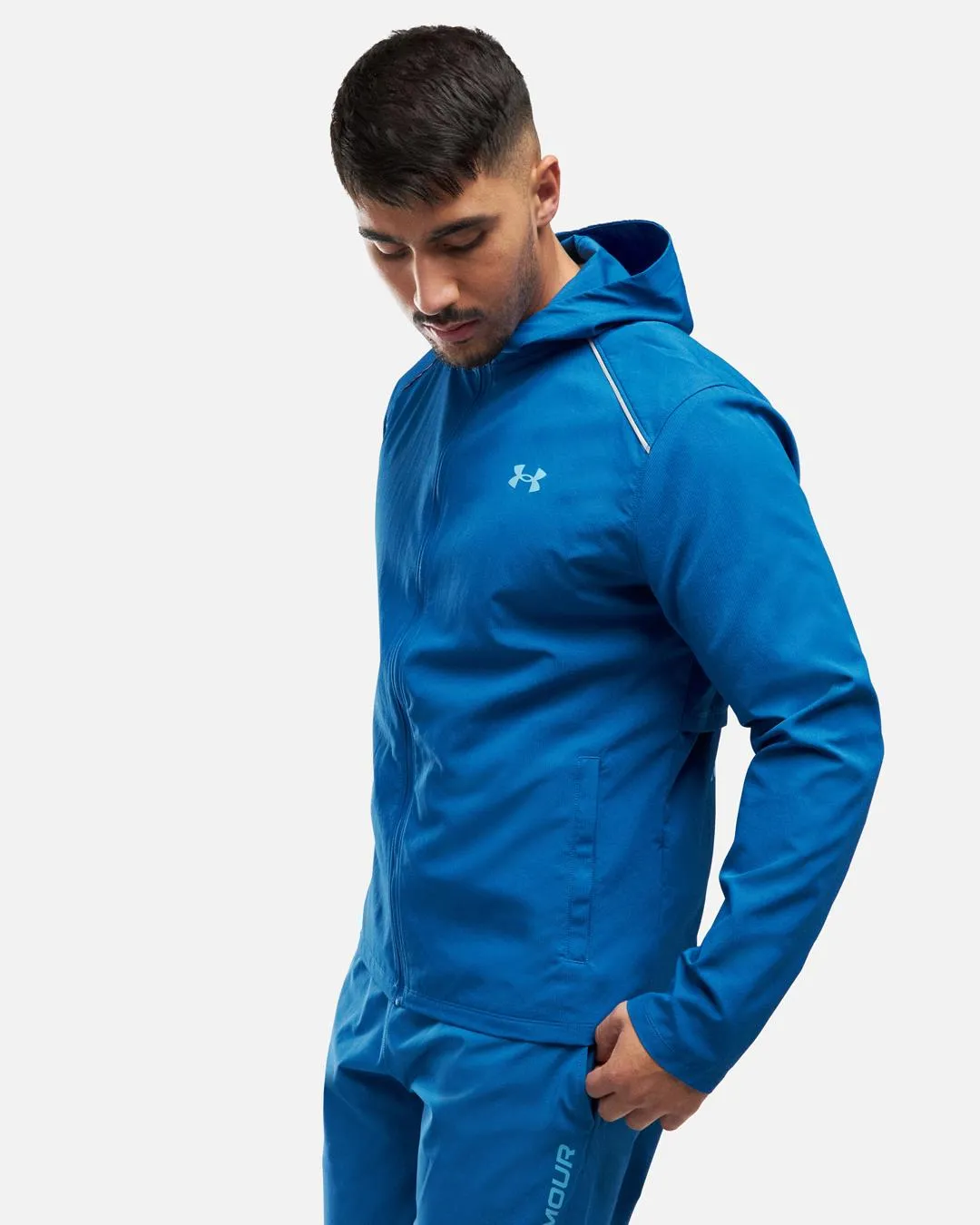 Veste à capuche Under Armour Launch - Bleu