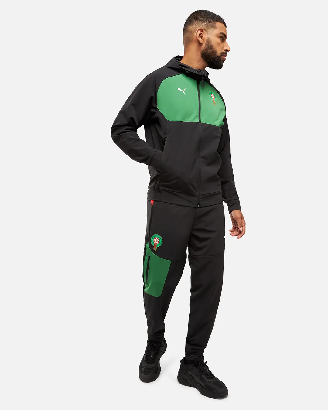 Veste de survêtement Maroc Pumatech 2024/2025 - Noir/Vert