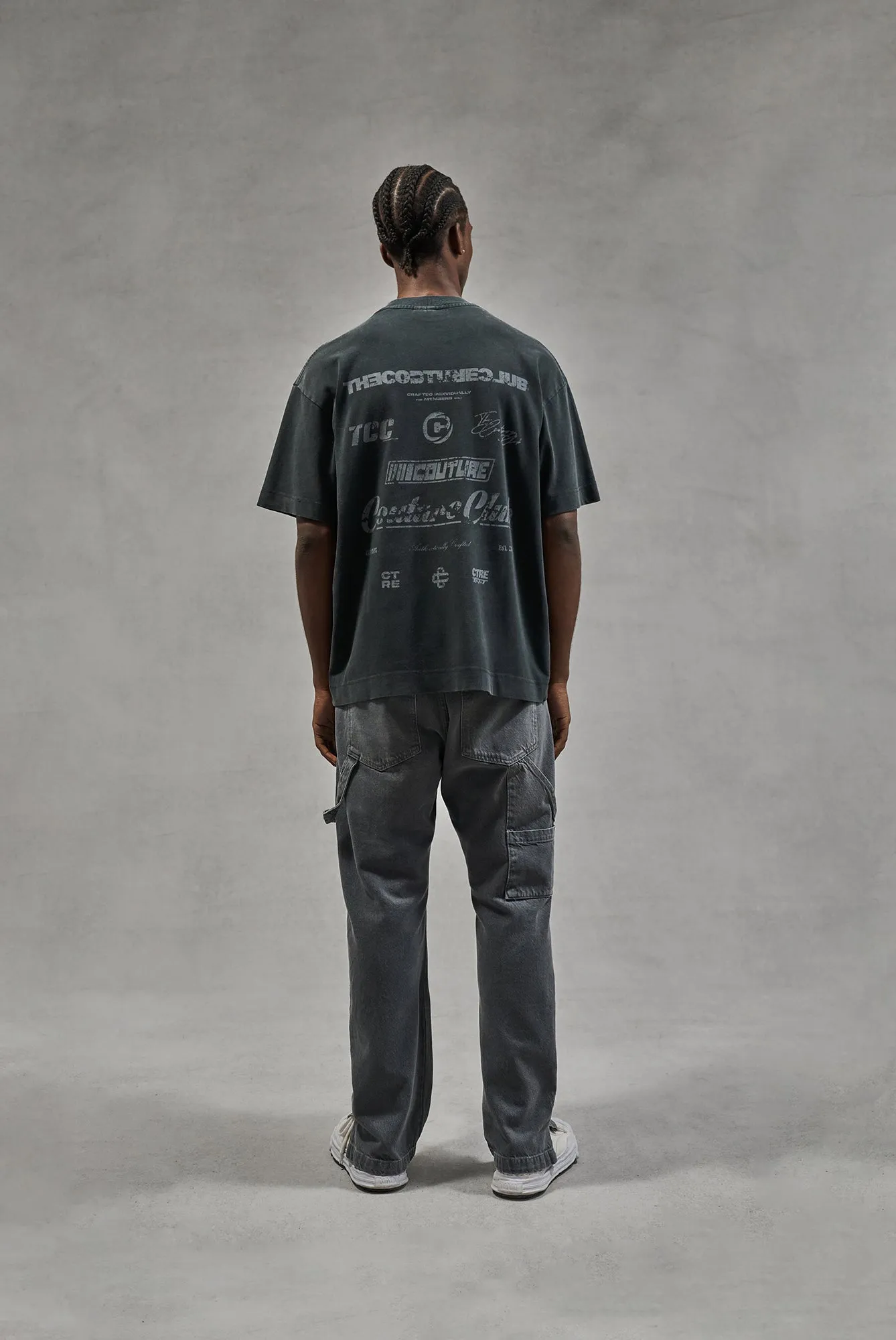 WASHED ARCHIVE LOGO GRAPHIC T-SHIRT - DARK GREY
