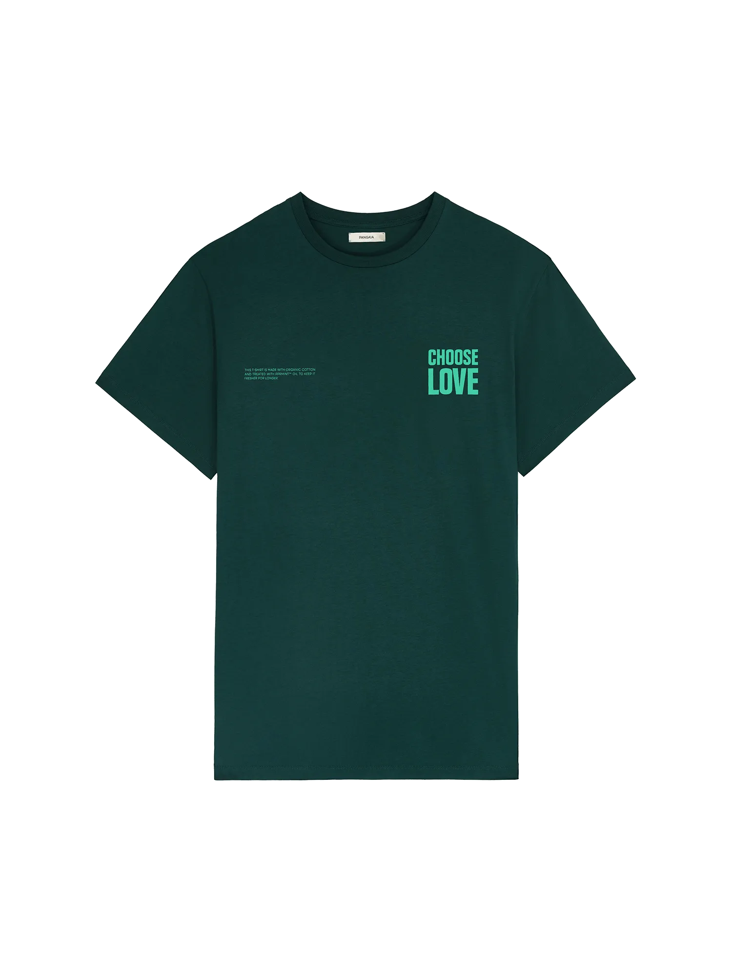 Womens Choose Love Midweight T-Shirt—foliage green