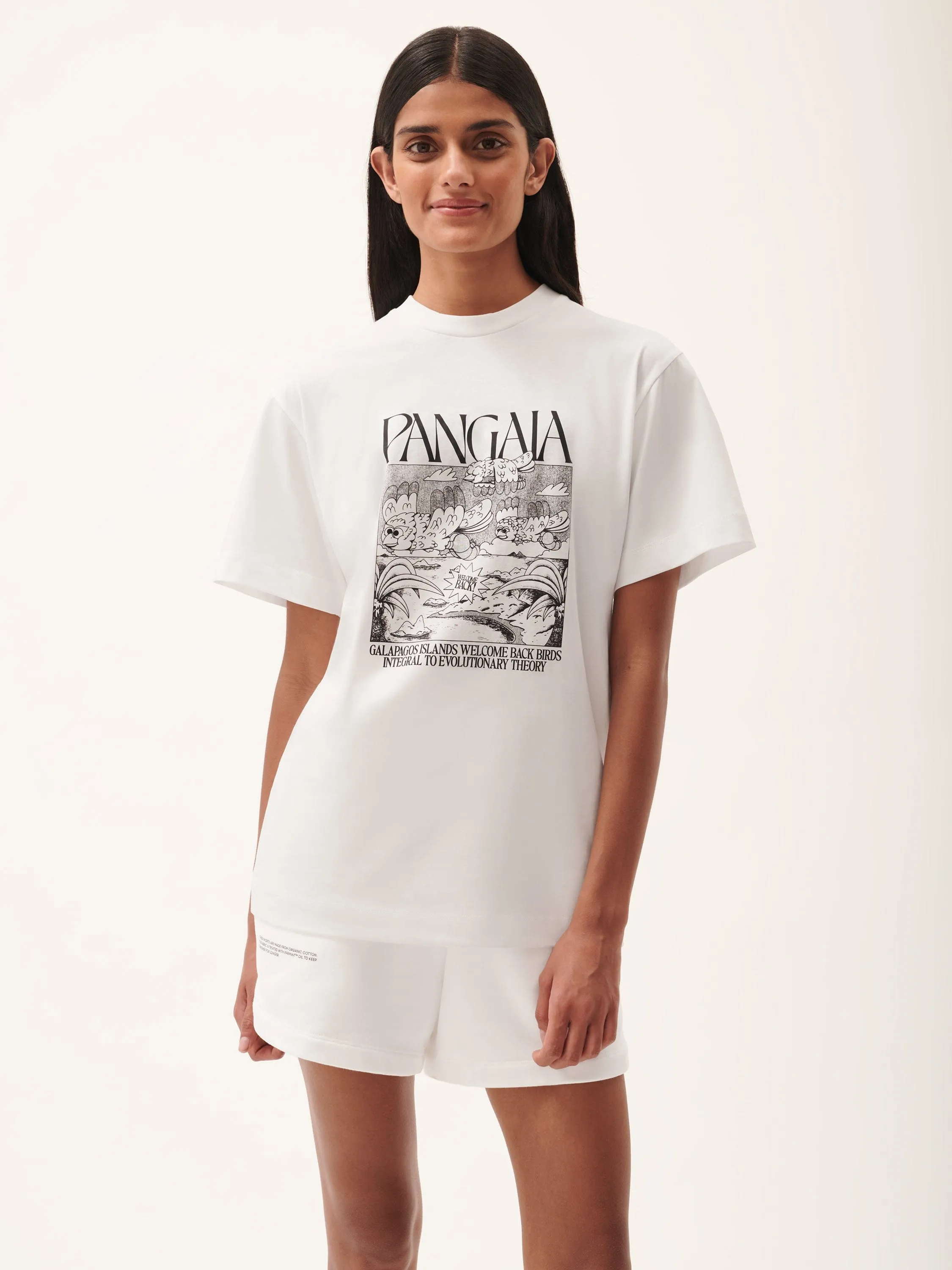 Womens Finches Return Hope T-Shirt—off-white