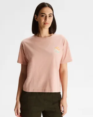 Women's Kathmandu Logo Sunburst Organic Cotton T-shirt - Mineral