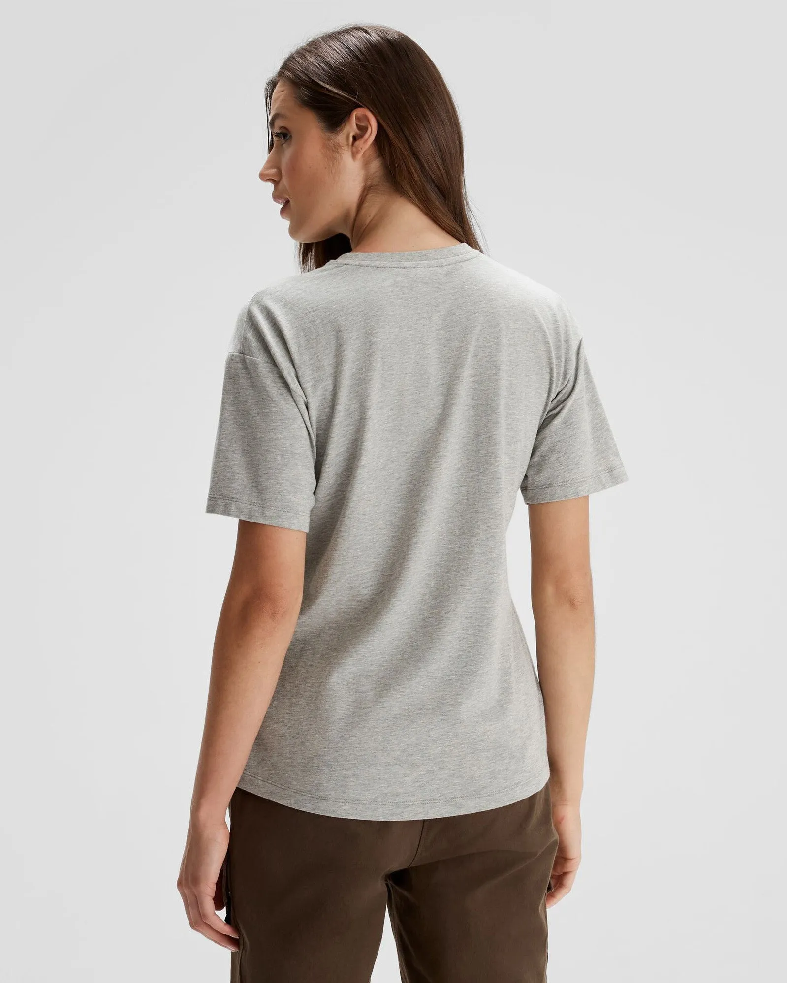 Women's Logo Organic Cotton T-shirt - Light Grey Marle