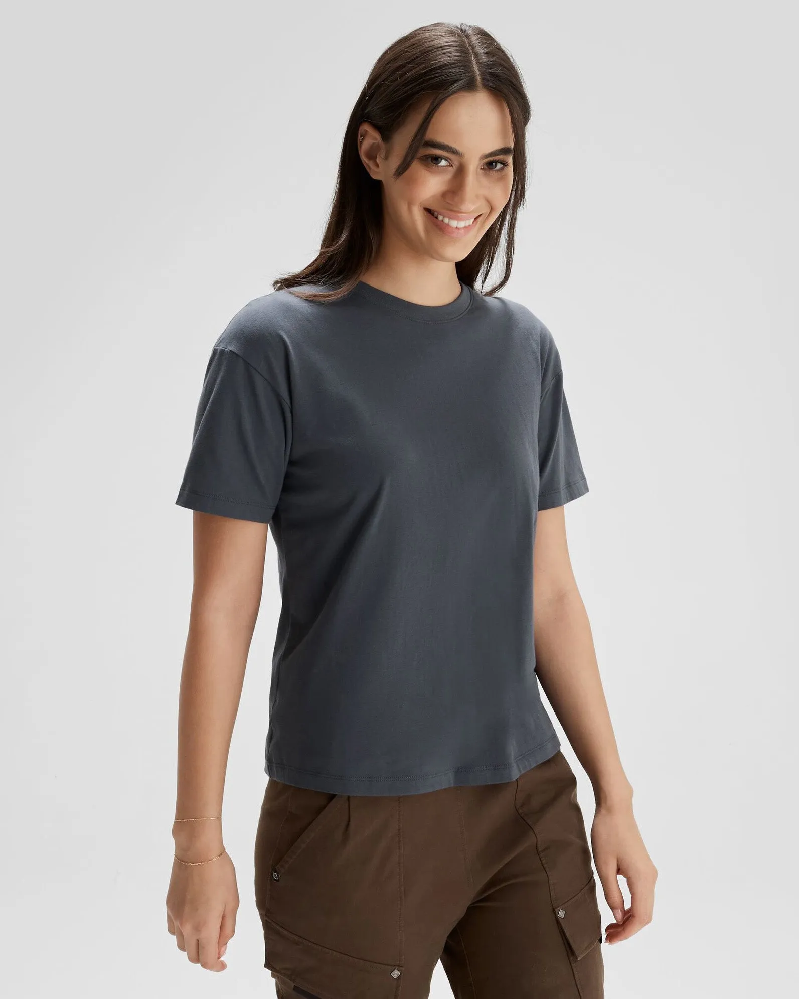 Women's Solid Organic Cotton T-Shirt - Night