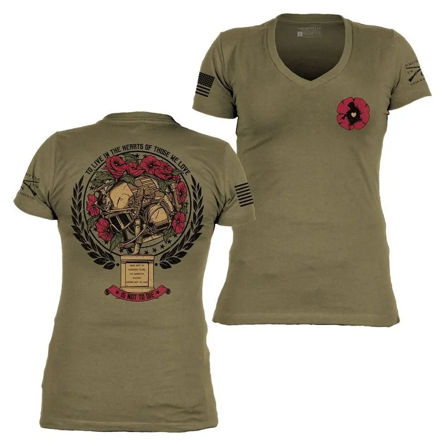 Women's Those We Love V-Neck T-Shirt - Military Green
