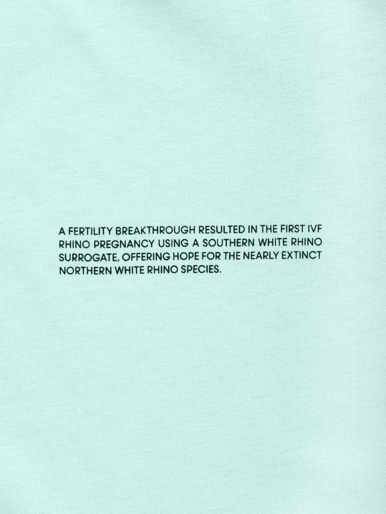 Womens White Rhino Hope T-Shirt—reflect blue