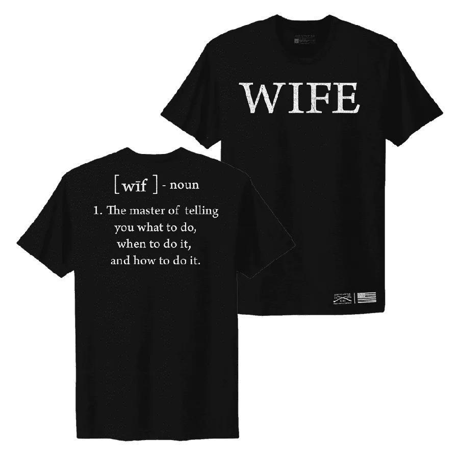 Women's Wife Defined Boyfriend Fit T-Shirt - Black