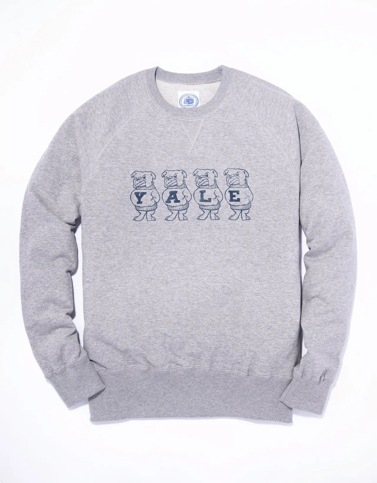 YALE VINTAGE BULLDOG SWEATSHIRT - GREY