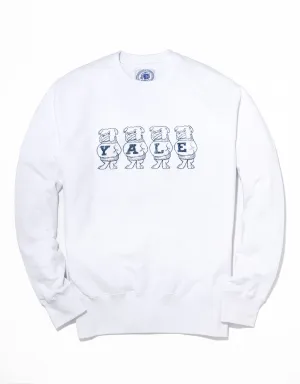 YALE VINTAGE BULLDOG SWEATSHIRT - WHITE