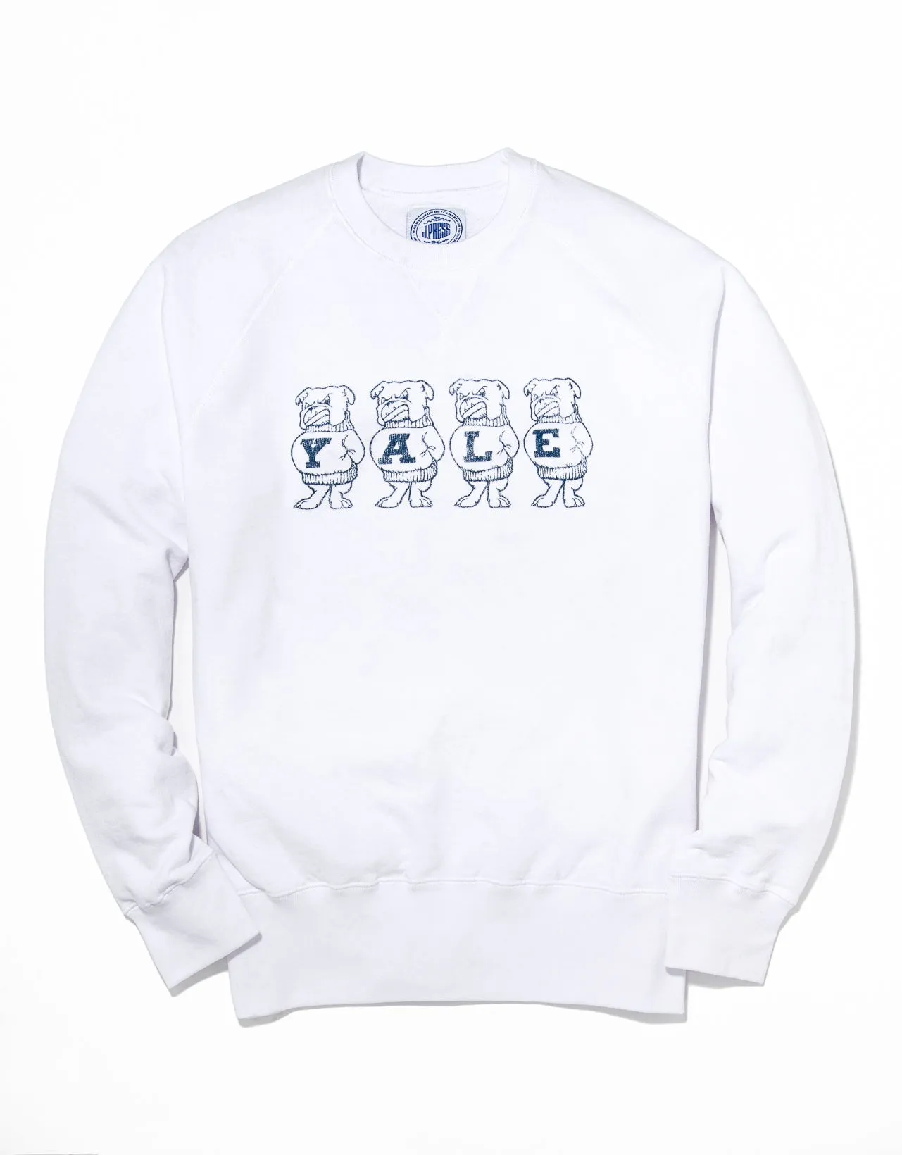 YALE VINTAGE BULLDOG SWEATSHIRT - WHITE